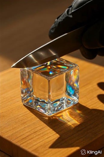 Satisfying AI Ice Cut | Crystal Cube🔥#AI#AIAnimation#IceCube #IceCut#Satisfying #Trending #Viral