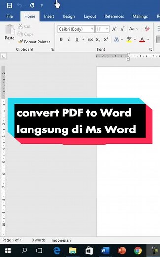 Cara Mengubah PDF ke Word Langsung di MS Word