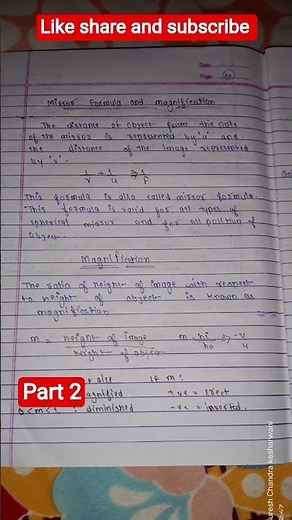 class 10 physics chapter 1 notes light reflection and refraction part 2 # ncert notes # yt shorts 🥰