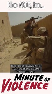 1.6M views · 10K reactions | Welcome back to your minute of violence this week we bring you ACOG! #gruntstyle #america #freedom #bacon #whiskey #ACOG #Army #Navy #Marines #AirForce #CoastGuard #military | Grunt Style | Facebook