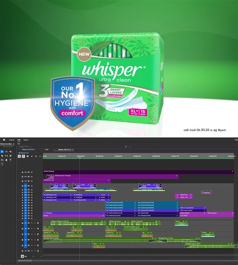 Whisper Ultra Clean TV Commercial Editing Process