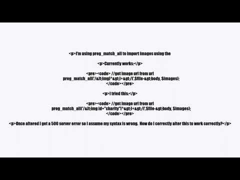 PHP preg_match_all syntax