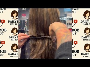 Haircut LONG to layered BOB
