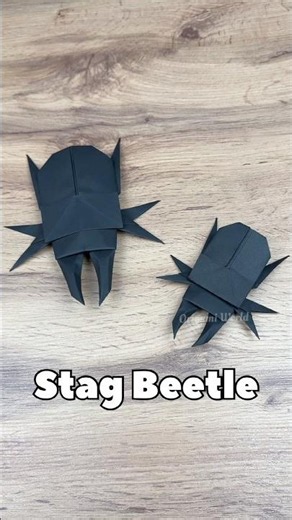 EASY ORIGAMI STAG BEETLE FROM PAPER STEP BY STEP | HOW TO MAKE ORIGAMI BEETLE EASY TUTORIAL
