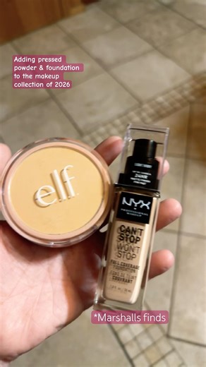 Halo Glow Filter Pressed Powder/ NYX Cant Stop Wont Stop Foundation @n@nyxcosmetics@elf@elfcosmetics