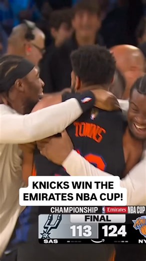 NBA on Instagram: "The final buzzer sounds as the @nyknicks have won the @emirates NBA Cup! 👏"