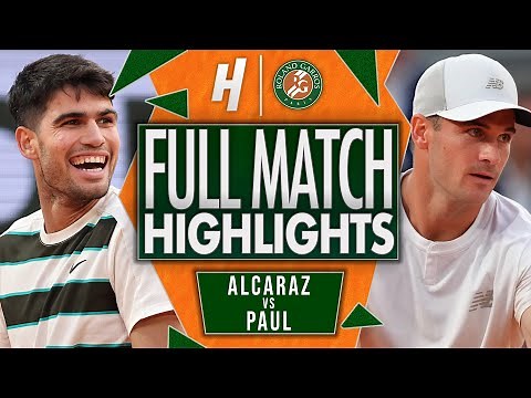 Carlos Alcaraz vs Tommy Paul - FULL Quarterfinal Highlights | Roland Garros 2025