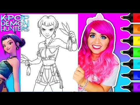 Coloring Zoey from K-Pop Demon Hunters | Ohuhu Art Markers
