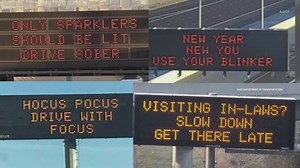 Federal ban on funny electronic highway signs has some drivers unhappy