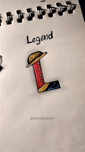 Drawing letter "L" beginner to legend #drawing #howtodraw #tutorial #sketch #art #shorts