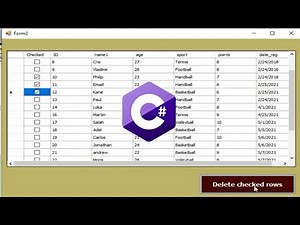 C# tutorial: How to delete Checked data from access database using dataGridView in C#