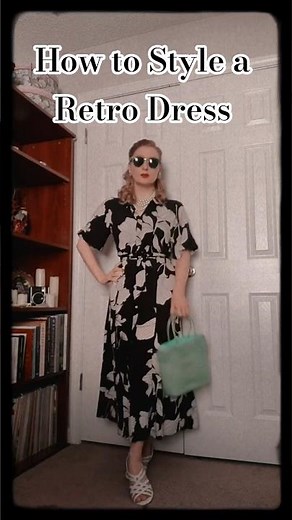 How to Style a Retro Dress 👗 #shorts