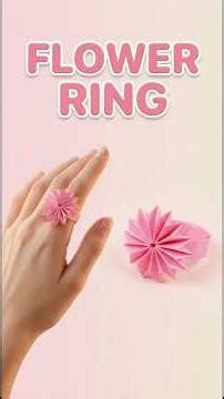 Origami Flower Ring 🌸💍 Easy DIY Jewelry #shorts