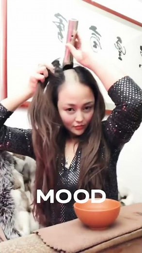 Chinese girl self headshave