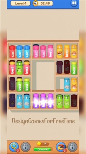 Sort Mania - Level 4 gameplay logic puzzle brain color object sort decor design game walkthrough