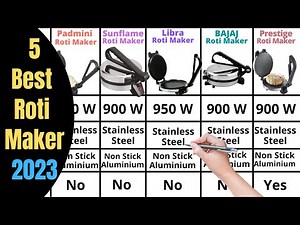 5 Best Roti Maker in India 2023 | Prestige vs BAJAJ vs Libra vs Sunflame vs Padmini Roti Maker