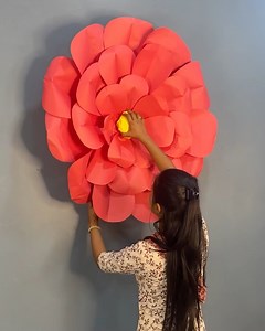 278K views · 1.2K reactions | Bid Red Flower 3d Paper craft idea _ Home decor #fun #idea #papercraft | Deep's CRAFT | Facebook