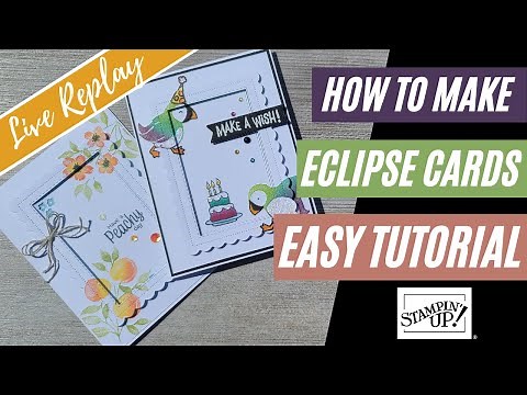 🛑 How to make Eclipse Cards | Eclipse Technique for Cards | Eclipse Card Tutorial | Live Cardmaking