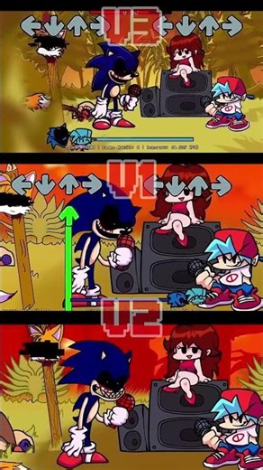 FNF sonic exe mod V1,V2,V3 2 #fnf #fnfmod #sonic