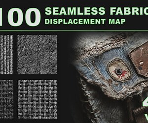 ArtStation - 100 Seamless Fabric Displacement Maps – 4K High-Resolution Textures Vol1 | Brushes