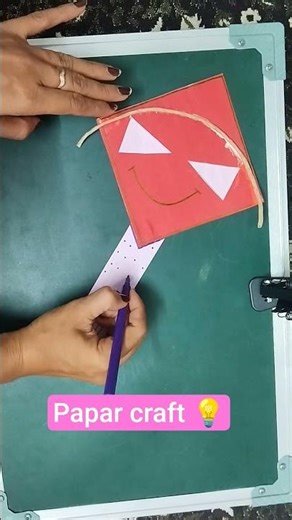 Easy Paper Craft Kite Making Tutorial|DIY Decor & Fun Activity🪁💡#shorts