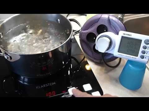 Induction cooker: cooking time 2 liters of water