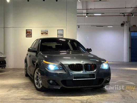 Used 2008 BMW E60 525i M Sport 2.5 LCI Facelift CKD in Platinum Grey Metallic w/ Black Dakota Leather - Full Spec - Super Well Preserved Condition - Carlist.my