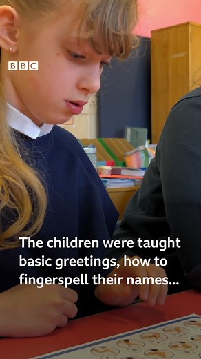 8.2K views · 62 reactions | It’s Sign Language week, so children from the Royal School for the Deaf Derby have been teaching other children how to sign! | BBC Derby | Facebook