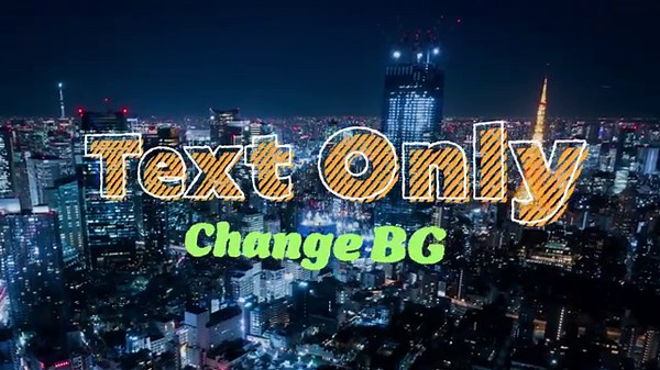 ストライプ柄のアウトラインタイトル