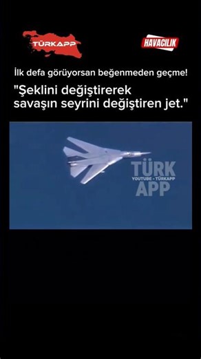 Havada şeklini değiştirebilen jet. Kanatları dikkatlice izleyin.✈️👀 #aviation #airforce #f11 #viral