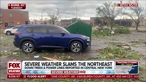 Extensive storm damage litters Rome, NY after apparent tornado strike
