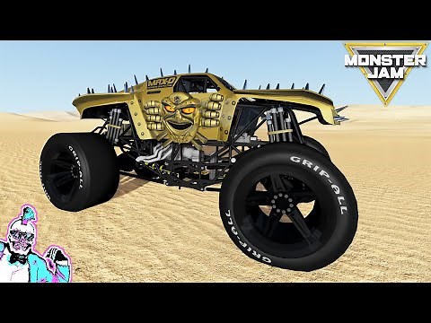 Monster Jam INSANE High Speed Jumps and Crashes New Map #2 | BeamNG Drive
