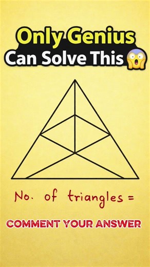 Only 1% Genius Can Solve This 🤯 | Count the Triangles Challenge #shorts #counttriangles