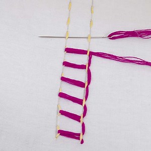 Simple Hand Embroidery Border Line Design For Beginner | Dian Diy Tech | Facebook