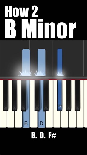 How to play a B minor chord on piano #pianochords