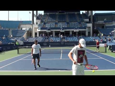 Roger Federer Serve Practice at Cincinnati 2015 #2