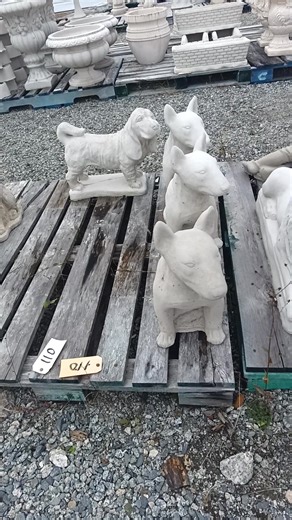Dogs in stock are still moving some not in the picture yet but on new pallets . | Unique Lawn Garden Statues