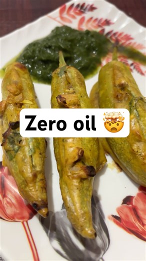 Healthy snacks #cooking #airfryer #easyrecipe #mirchibhajji #zerooilsnacks #yummy #bajji #food