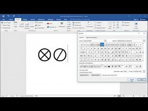 How to type circled times and circled division slash in Word