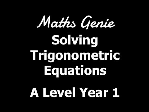 Solving trigonometric equations