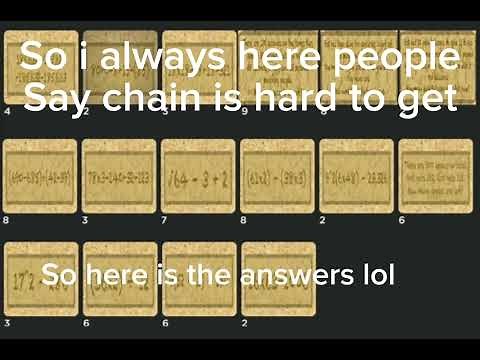 Chain glove answer sheet