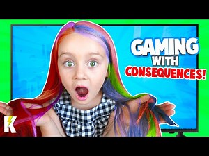 HAIR Scare! Gaming with Consequences 5 | KidCity - Videos For Kids