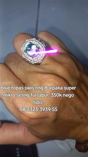 blue topas rinh 8 alpaka super micro seting
