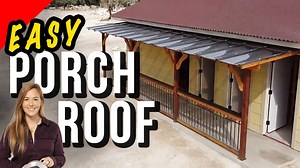 Build a covered porch with clear roof panels easily