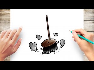 How to Draw and Coloring a Broom