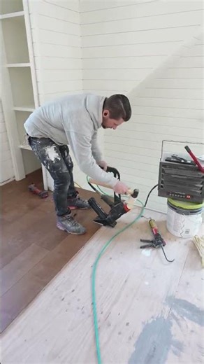 Installing engineered hardwood flooring #diy #homeimprovement