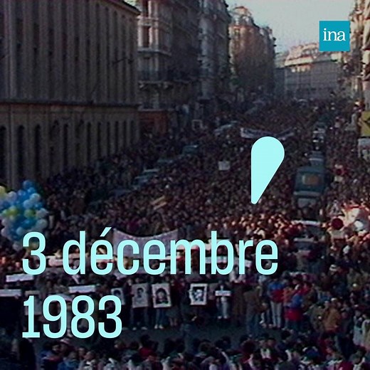 Il y a 35 ans, le 3 décembre 1983, la "Marche des Beurs" arrivait à Paris. La fin d’un périple de plus de 1200 km pour dénoncer le racisme en France. | INA