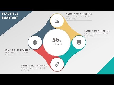 Amazing SMARTART Template for Dashboard in Presentation (PPT): Microsoft PowerPoint Tutorial