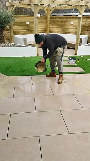 Mesmerizing Patio Porcelain Installation