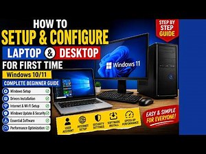 How to Setup and Configure Laptop & Desktop for First Time | Windows 10/11 Complete Beginner Guide